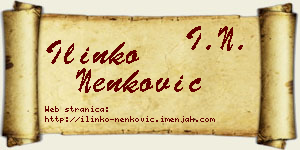 Ilinko Nenković vizit kartica